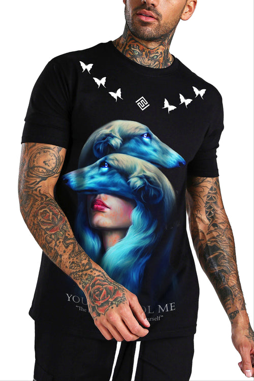 FesFas borzoi-print | Áo Thun | Nam | Màu Đen