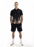 FesFas flowers-print | Bộ Polo | Nam | Màu Đen