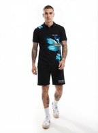 FesFas blue dragonfly-print | Bộ Polo | Nam | Màu Đen