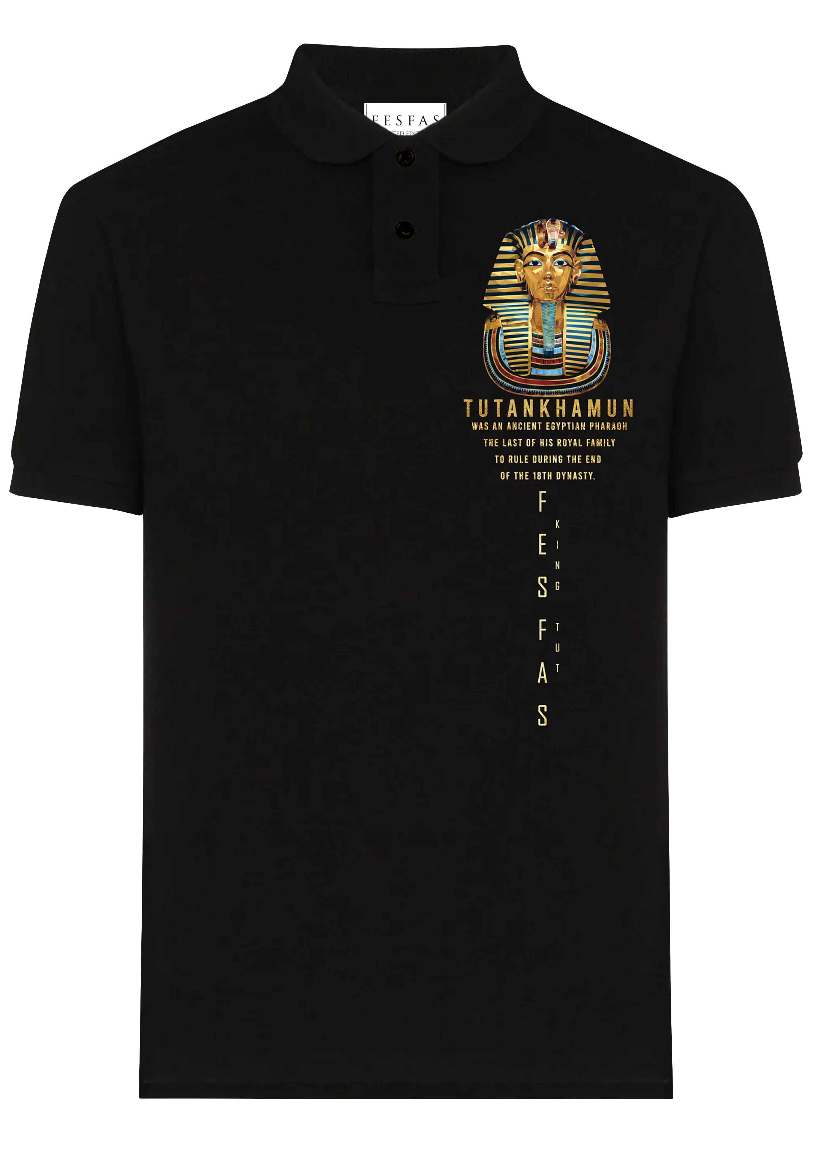 FesFas King Tut-print | Áo Polo | Nam | Màu Đen