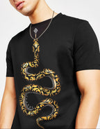 FesFas Snake-print | Áo Thun | Nam | Màu Đen