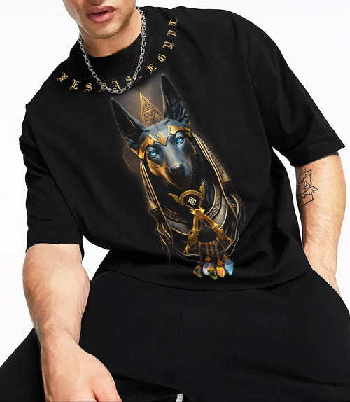 FesFas Anubis-print | Áo Thun | Nam | Màu Đen