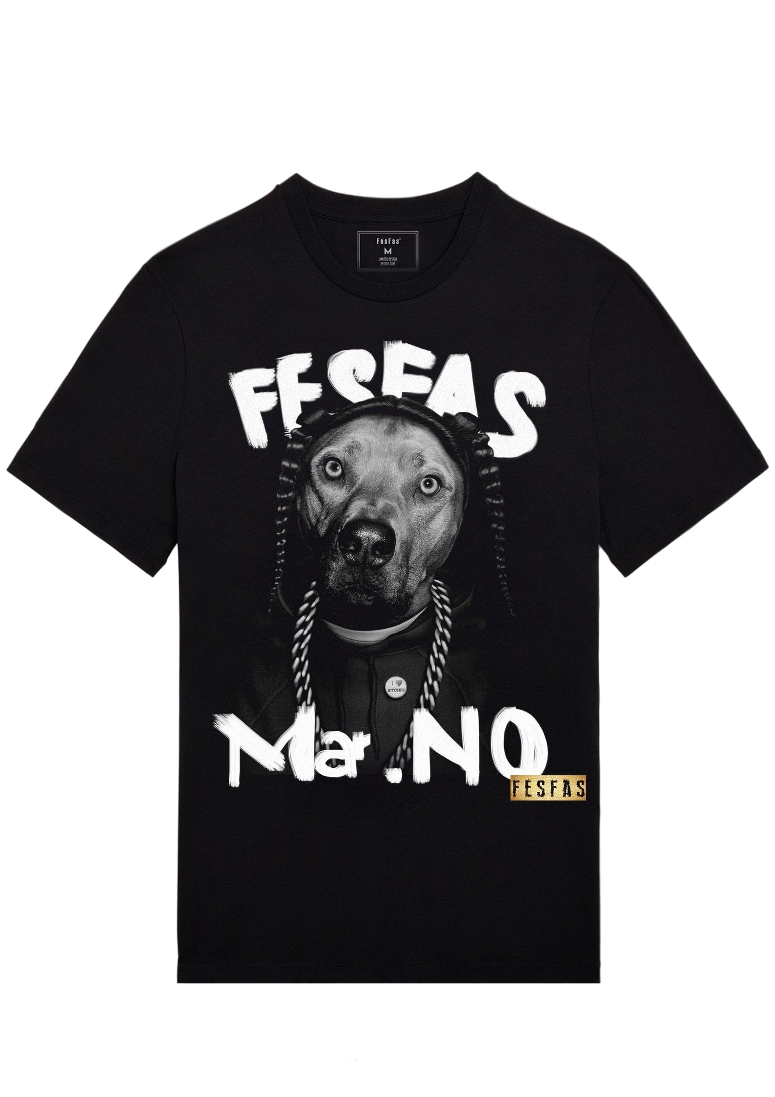 FesFas Dog-print | Áo Thun | Nam | Màu Đen
