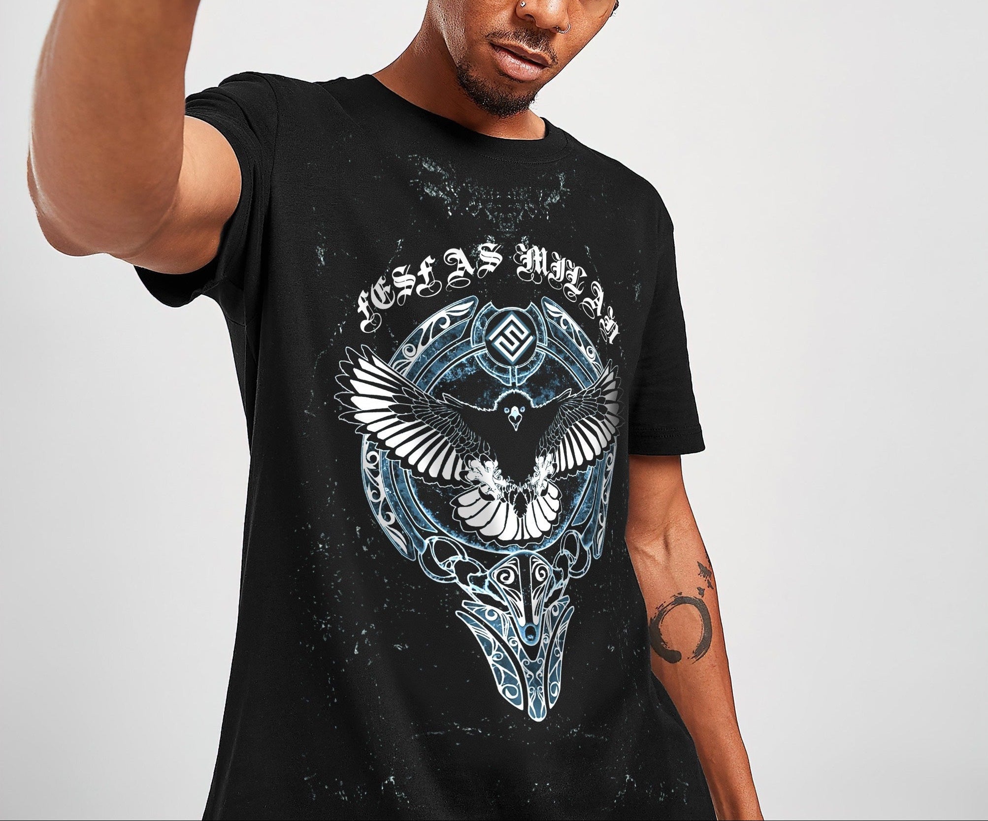 FesFas Eagle-print | Áo Thun | Nam | Màu Đen