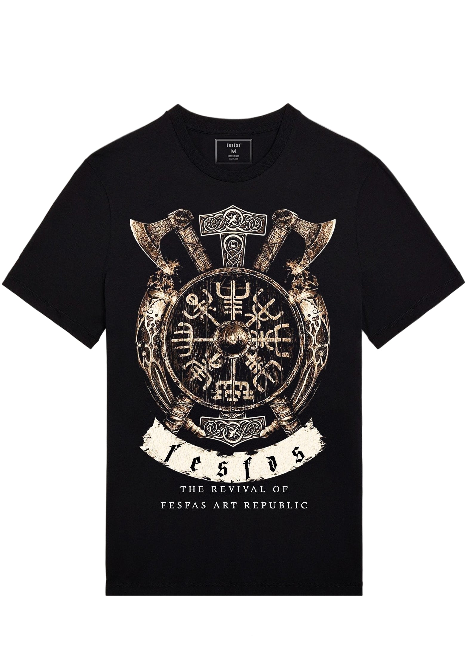 FesFas Valhalla-print | Áo Thun | Nam | Màu Đen