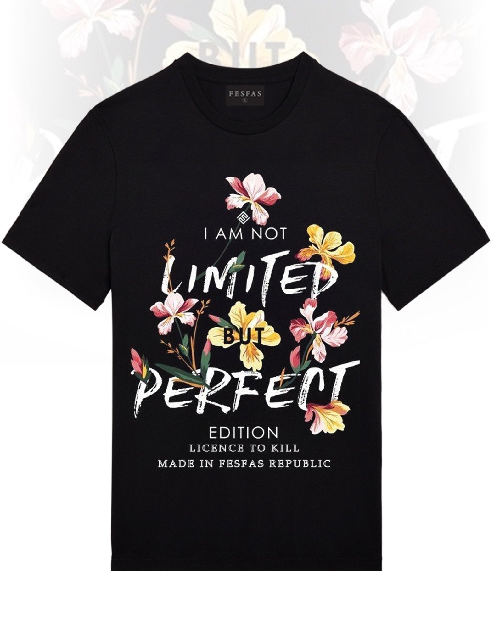 FesFas Floral-print | Áo Thun | Nam | Màu Đen