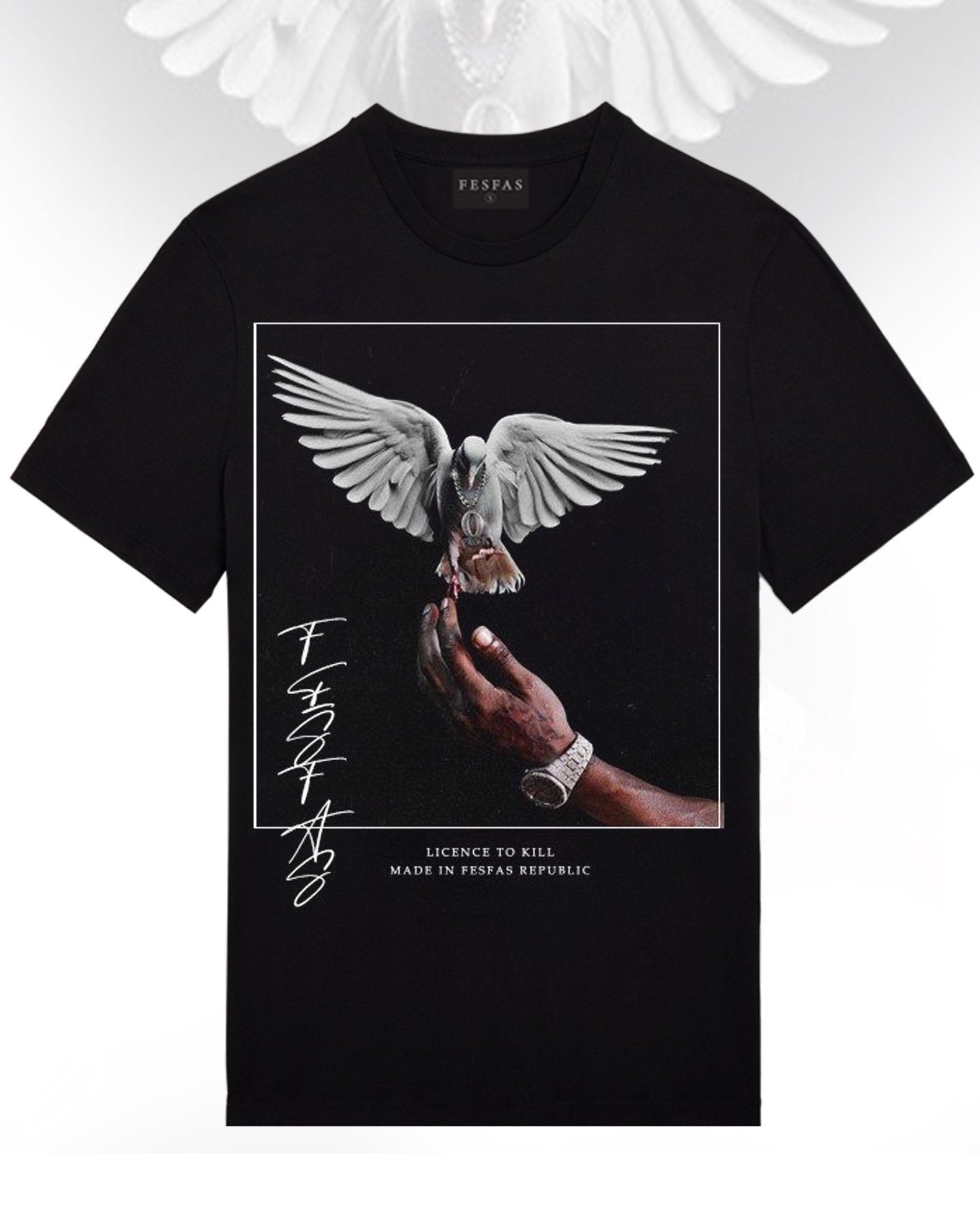 FesFas Peace-print | Áo Thun | Nam | Màu Đen