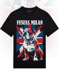 FesFas Bulldog-print | Áo Thun | Nam | Màu Đen