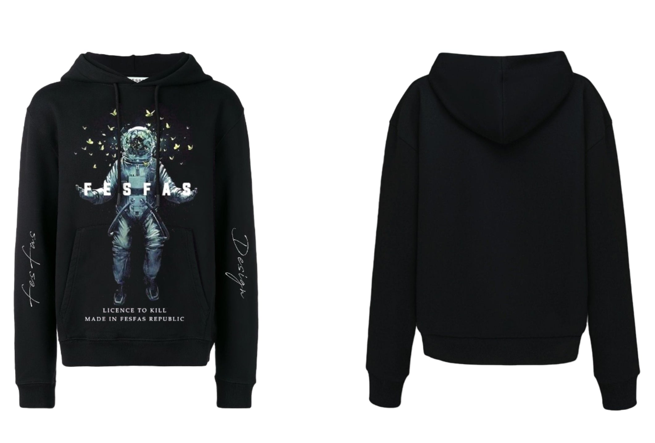 FesFas Astronaut-print Hoodie | Black | Men