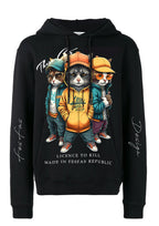 FesFas Cats Crew-print Hoodie | Black | Men