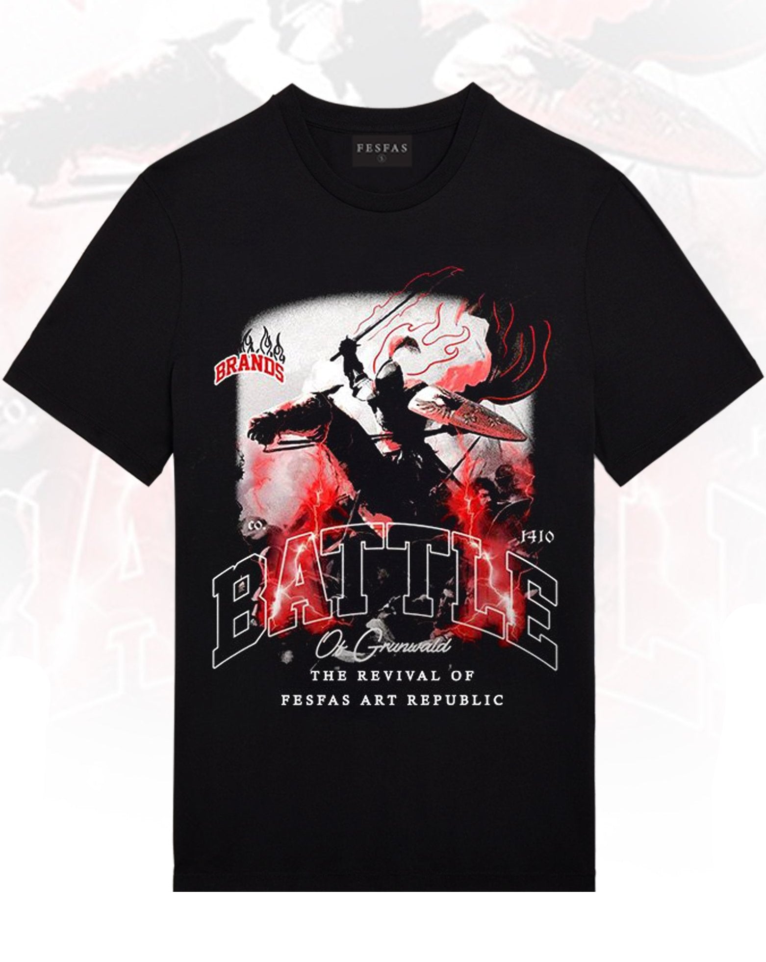 FesFas Battle-print | Áo Thun | Nam | Màu Đen