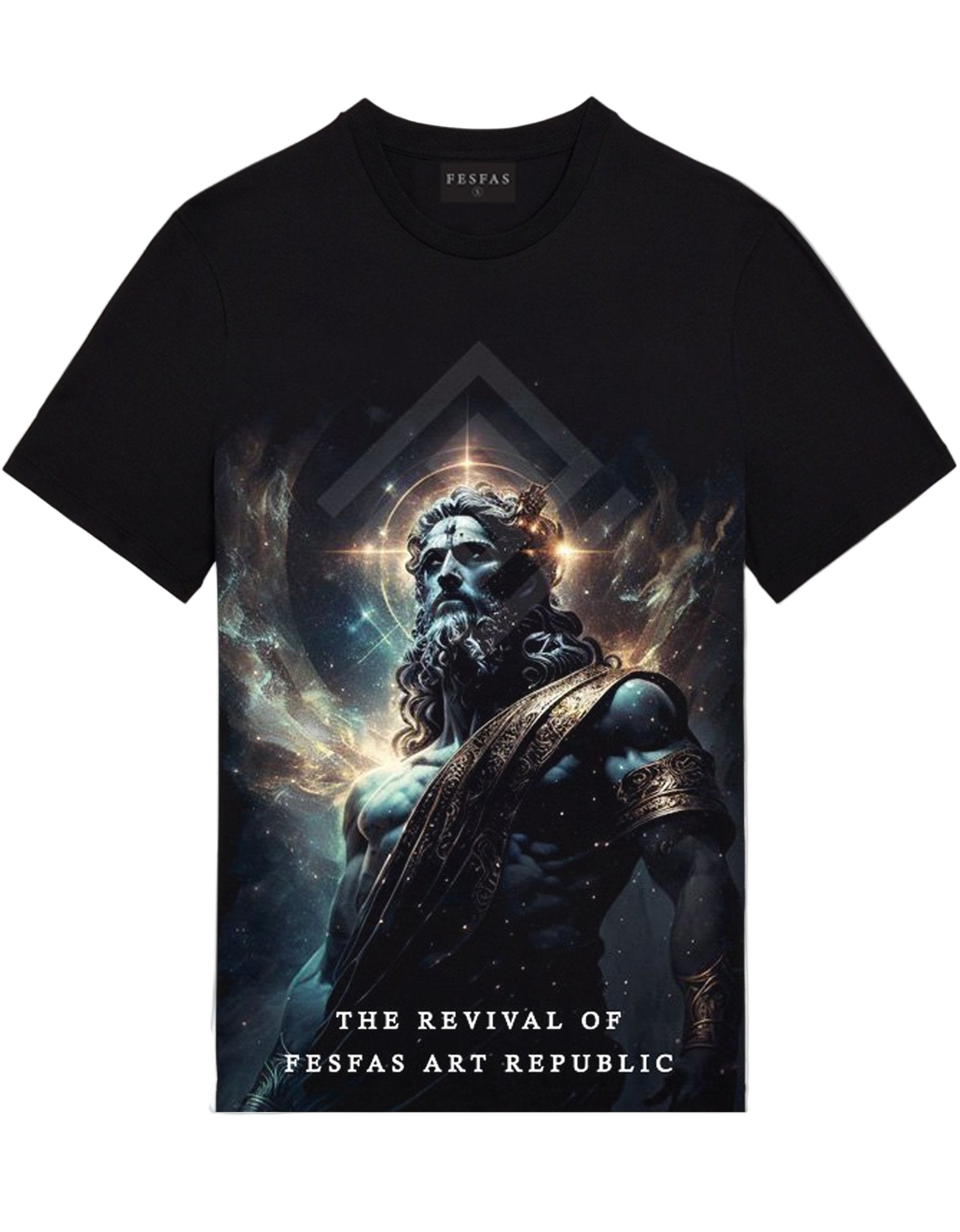 FesFas Zeus-print | Áo Thun | Nam | Màu Đen