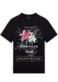 FesFas Floral-print | Áo Thun | Nam | Màu Đen