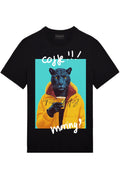 FesFas Panther-print | Áo Thun | Nam | Màu Đen