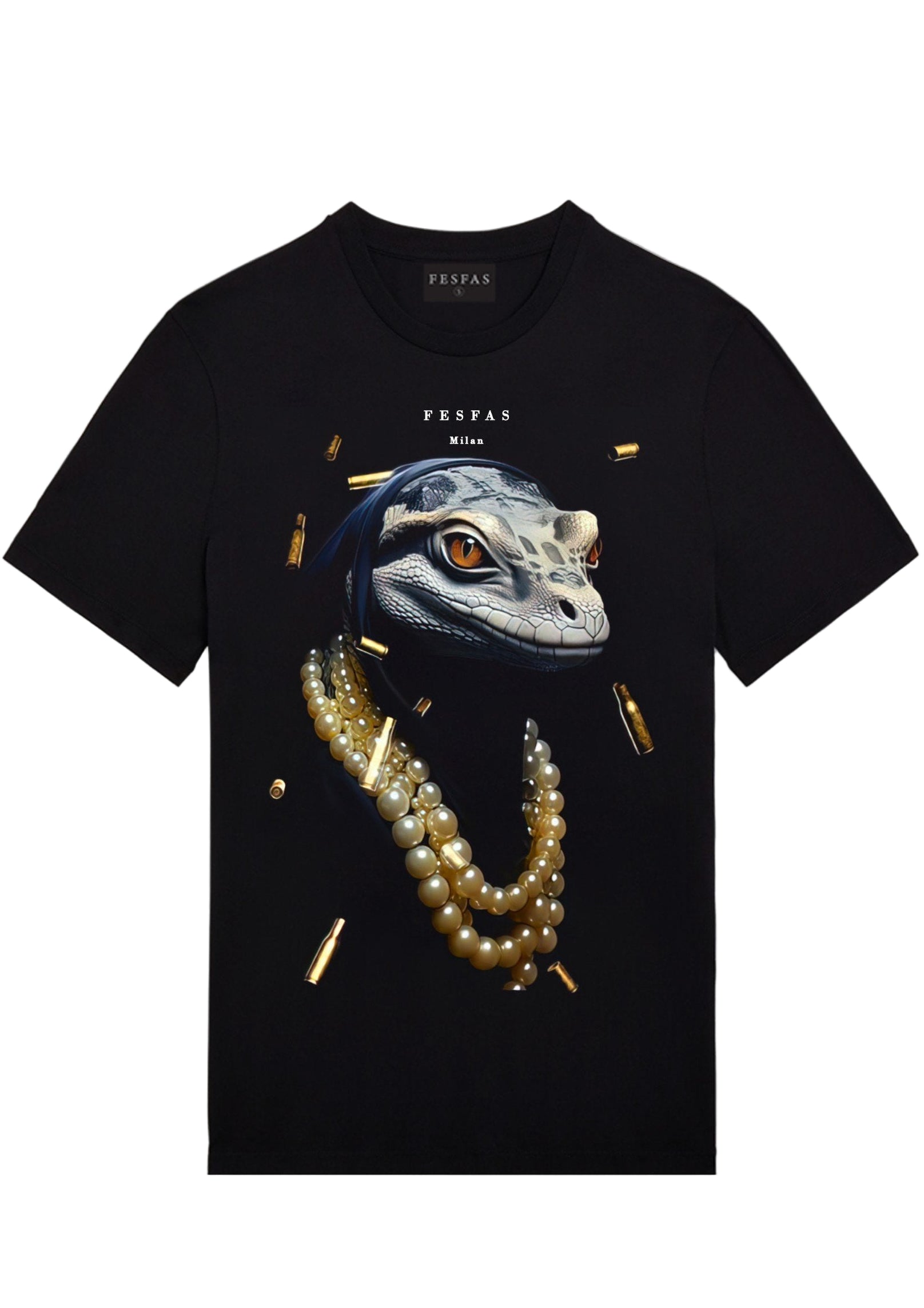 FesFas Lizard-print | Áo Thun | Nam | Màu Đen
