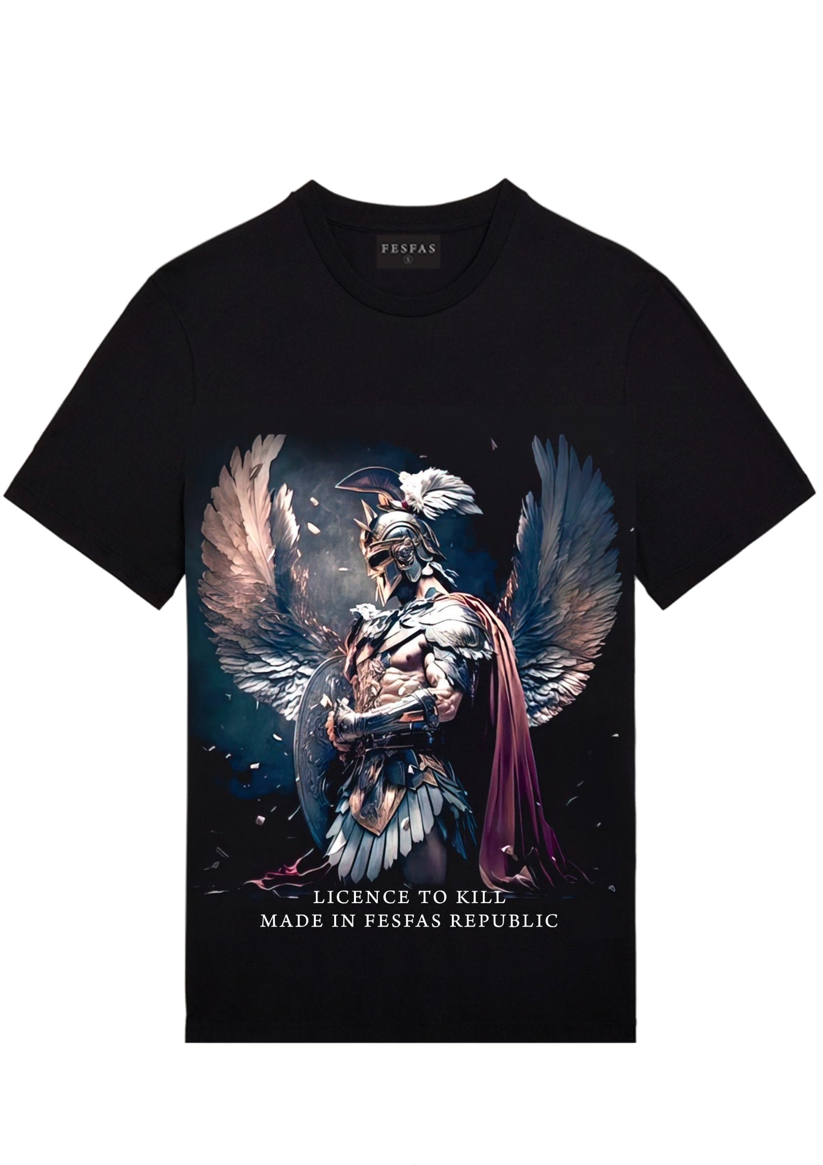FesFas Warrior-print | Áo Thun | Nam | Màu Đen