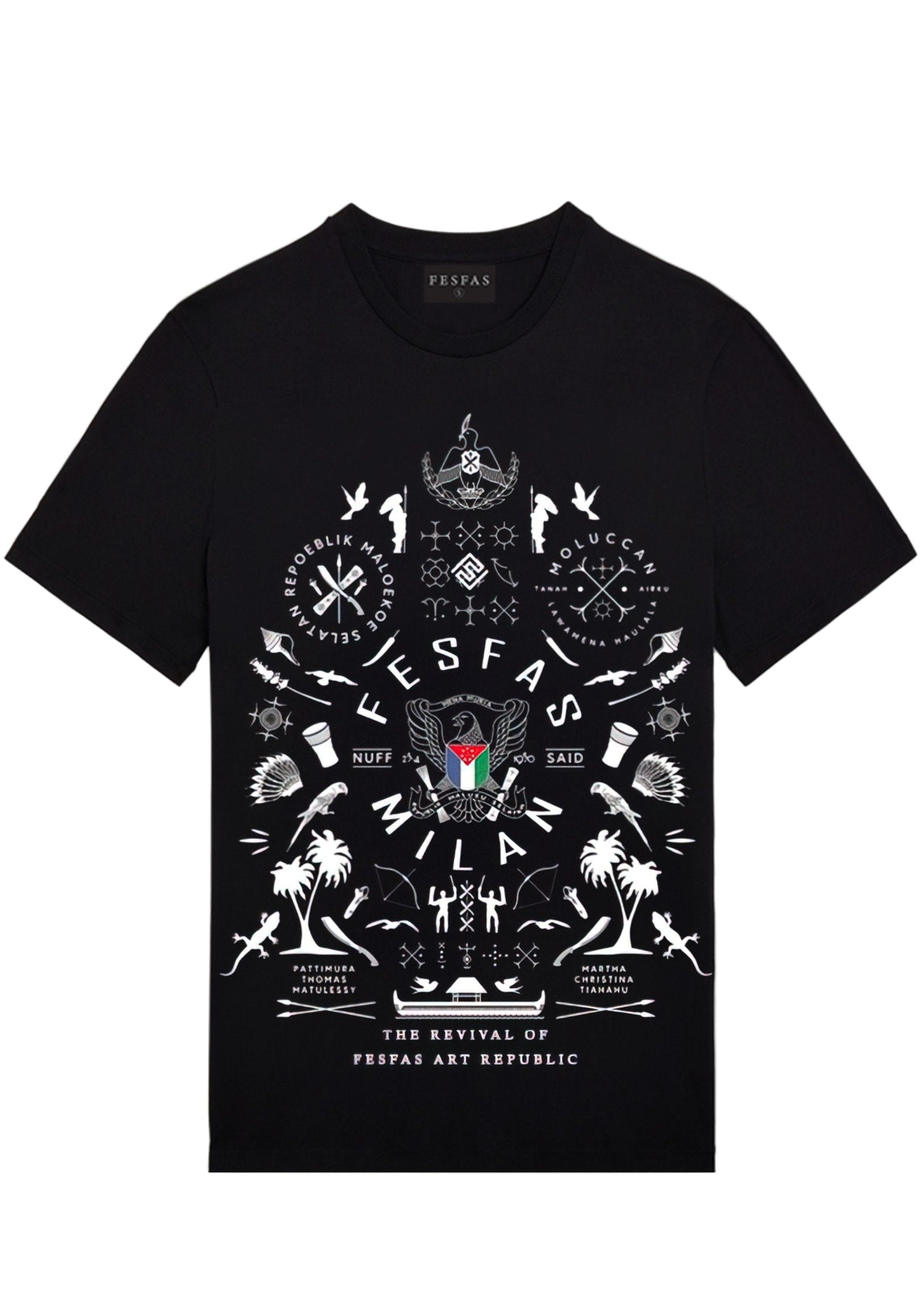 FesFas graphic-print | Áo Thun | Nam | Màu Đen