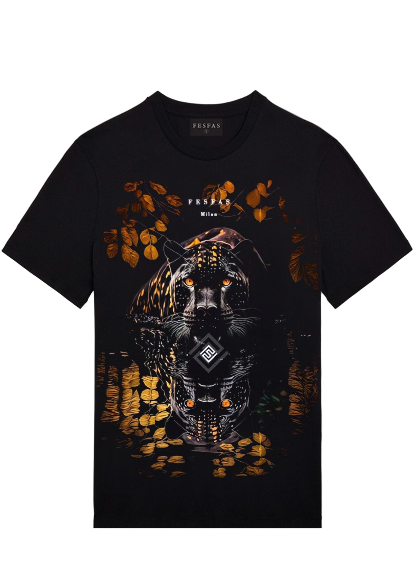 FesFas panther-print | Áo Thun | Nam | Màu Đen