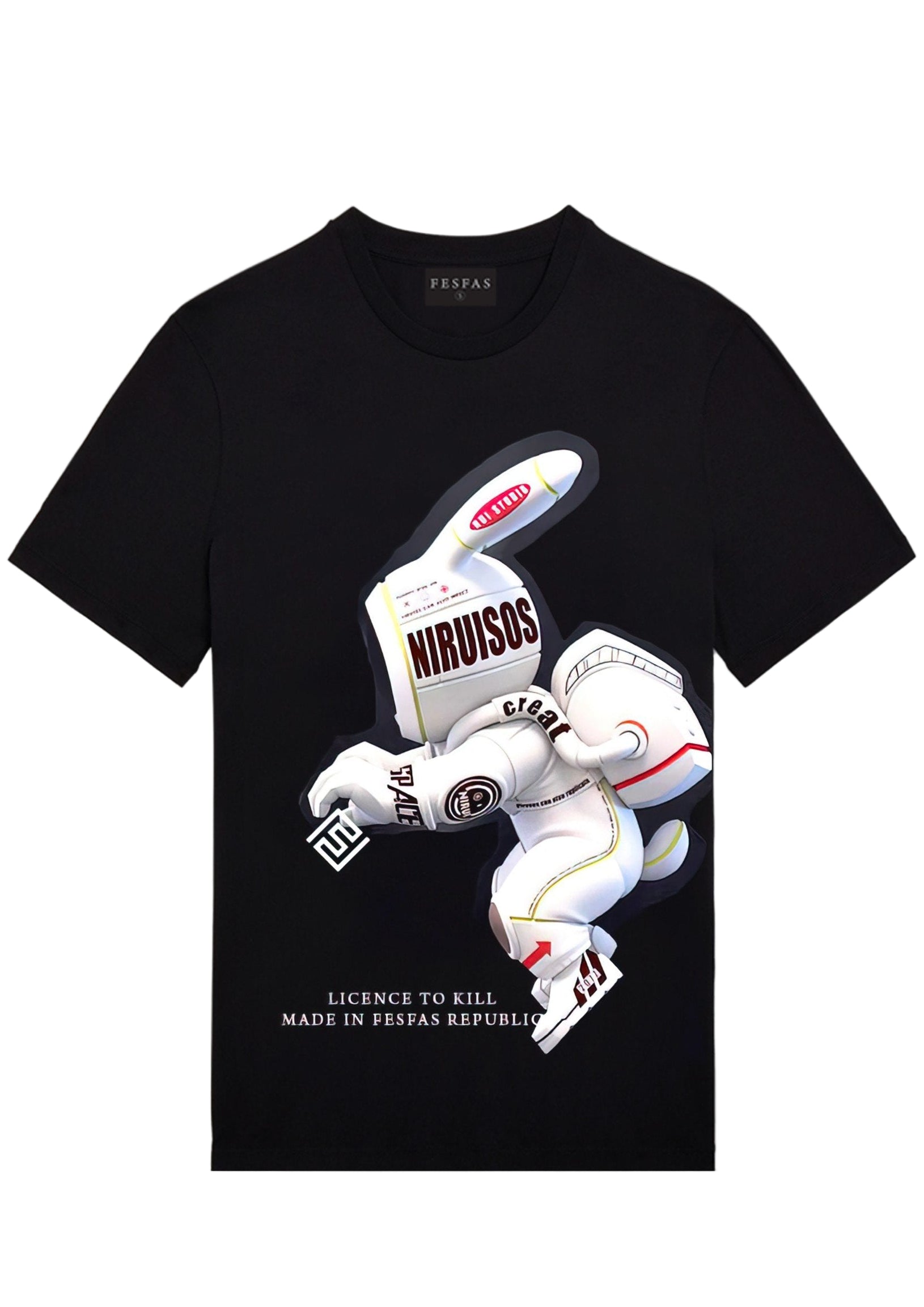 FesFas astronaut-print | Áo Thun | Nam | Màu Đen