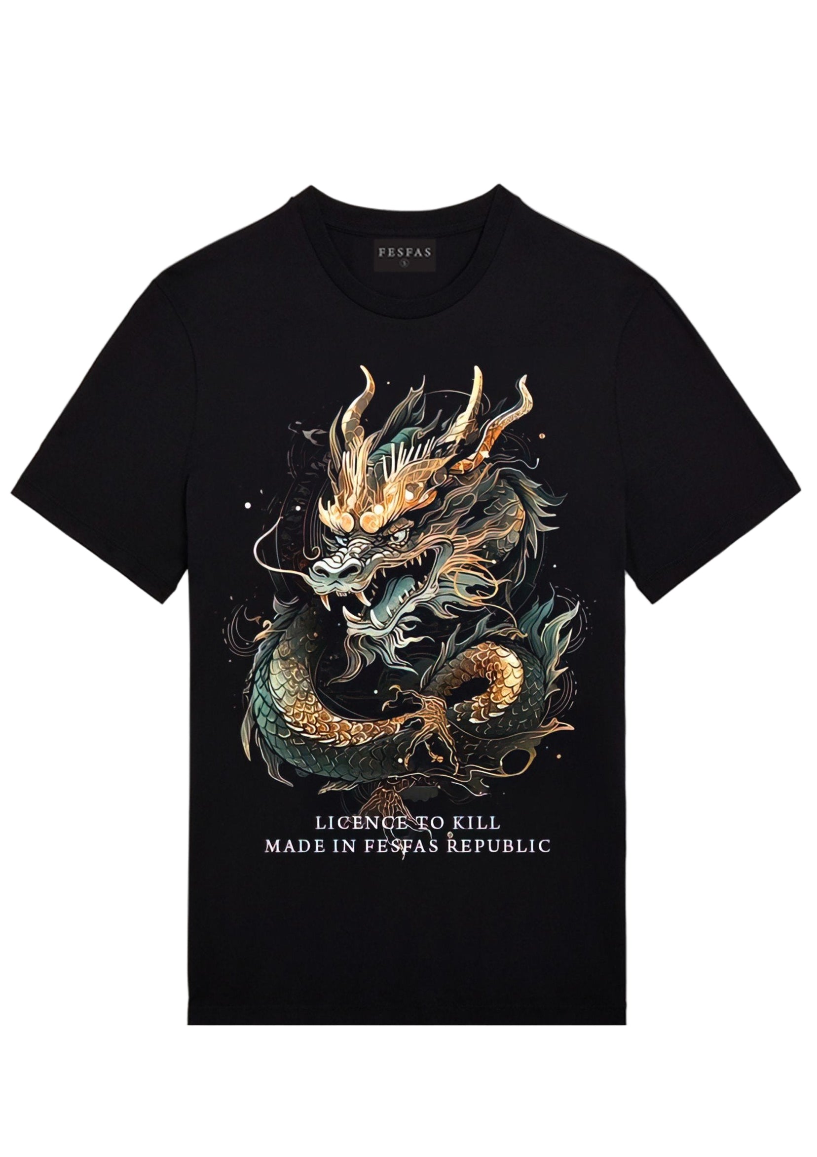 FesFas dragon-print | Áo Thun | Nam | Màu Đen