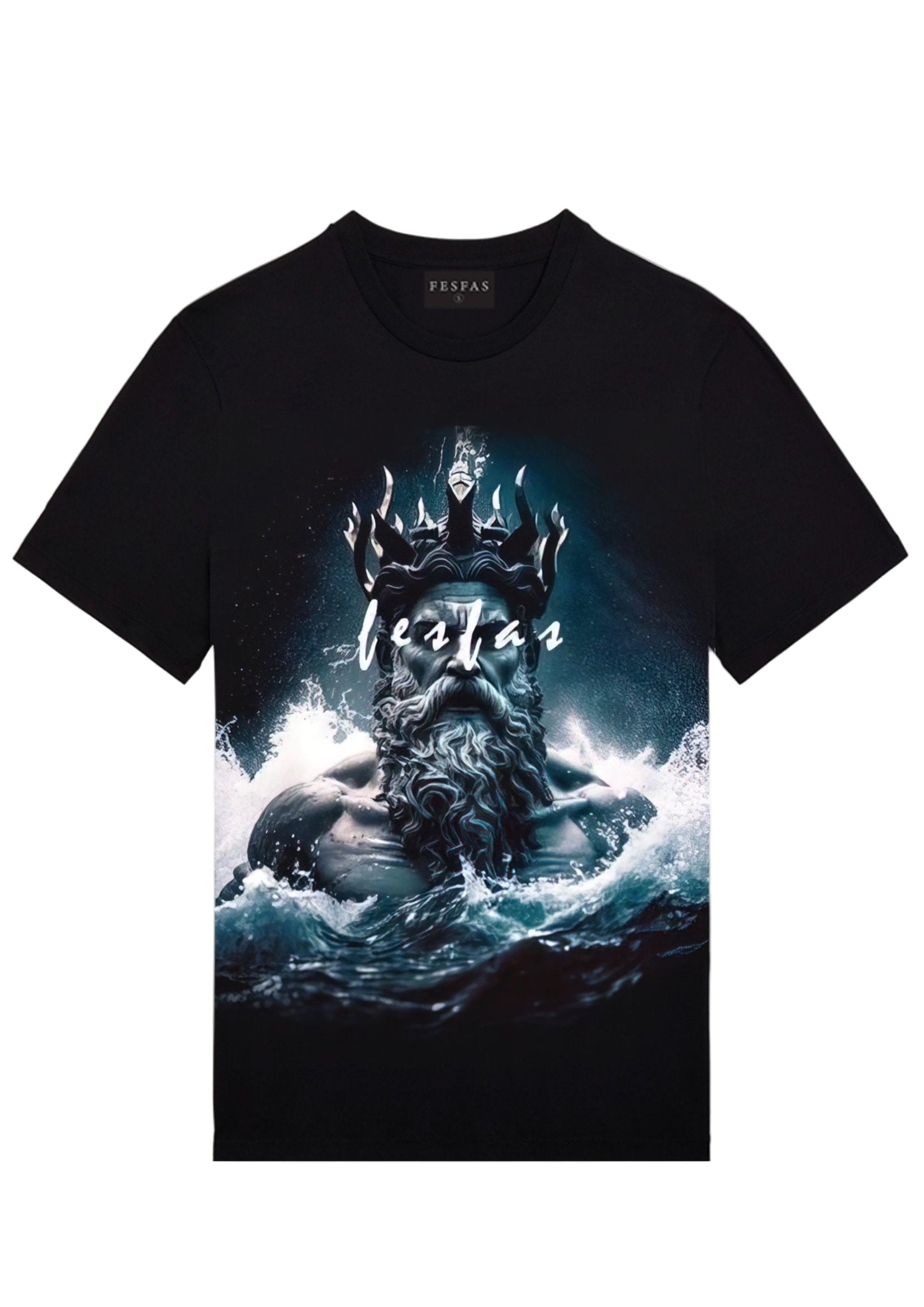 FesFas poseidon-print | Áo Thun | Nam | Màu Đen