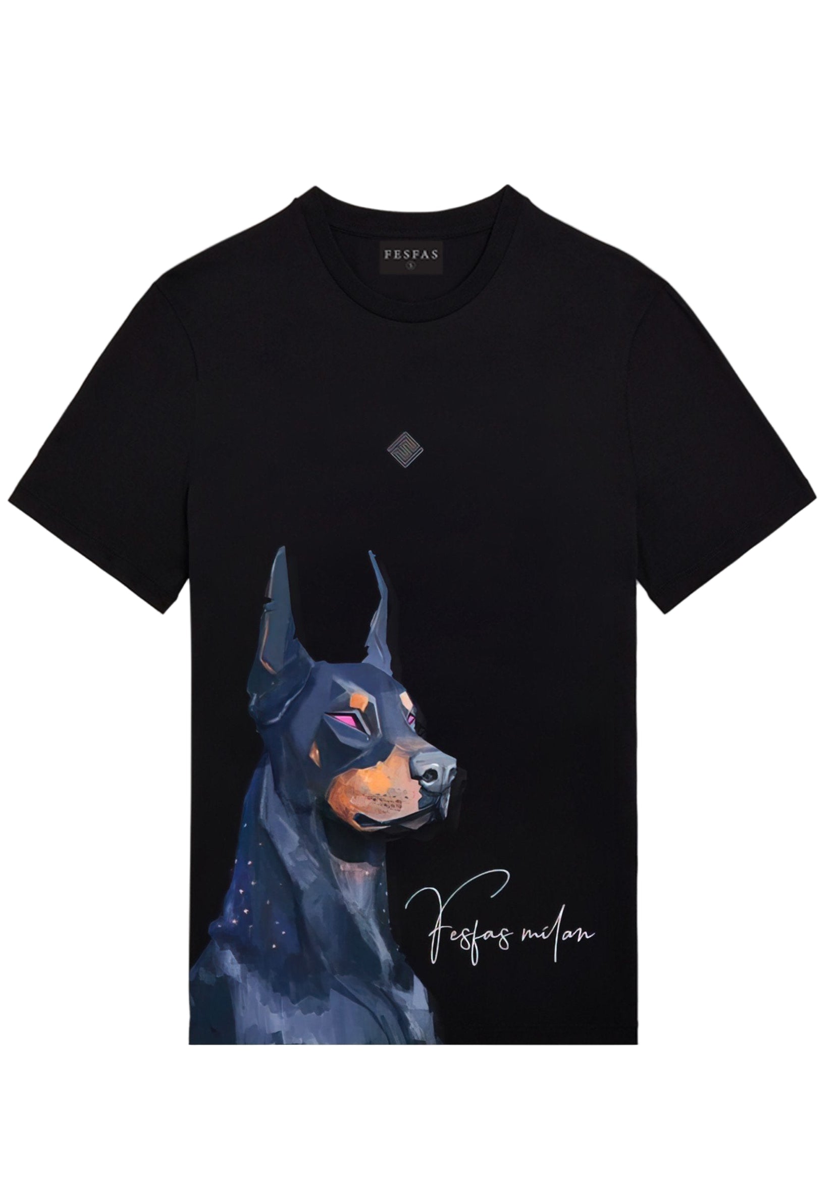 FesFas doberman-print | Áo Thun | Nam | Màu Đen