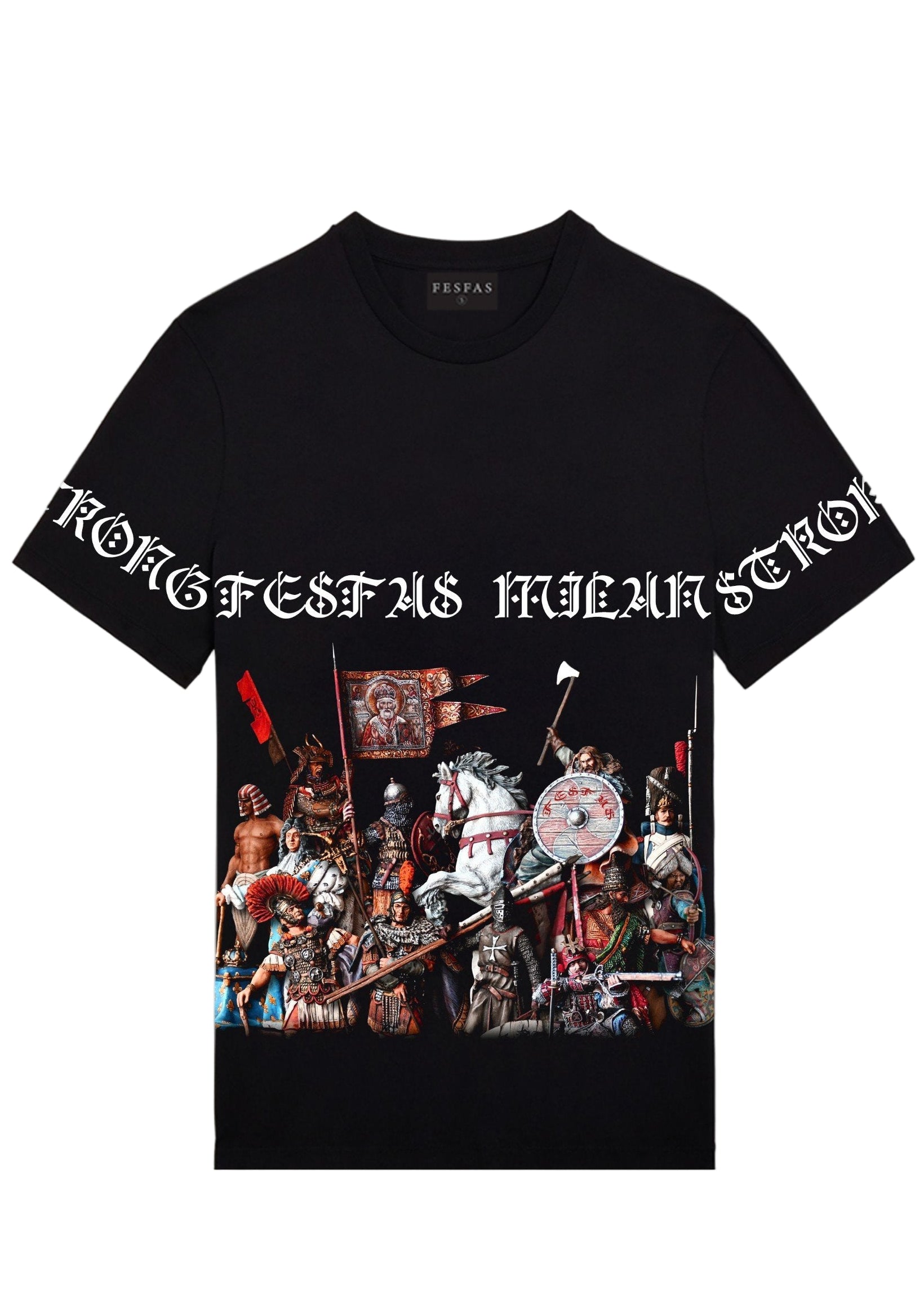 FesFas knights-print | Áo Thun | Nam | Màu Đen
