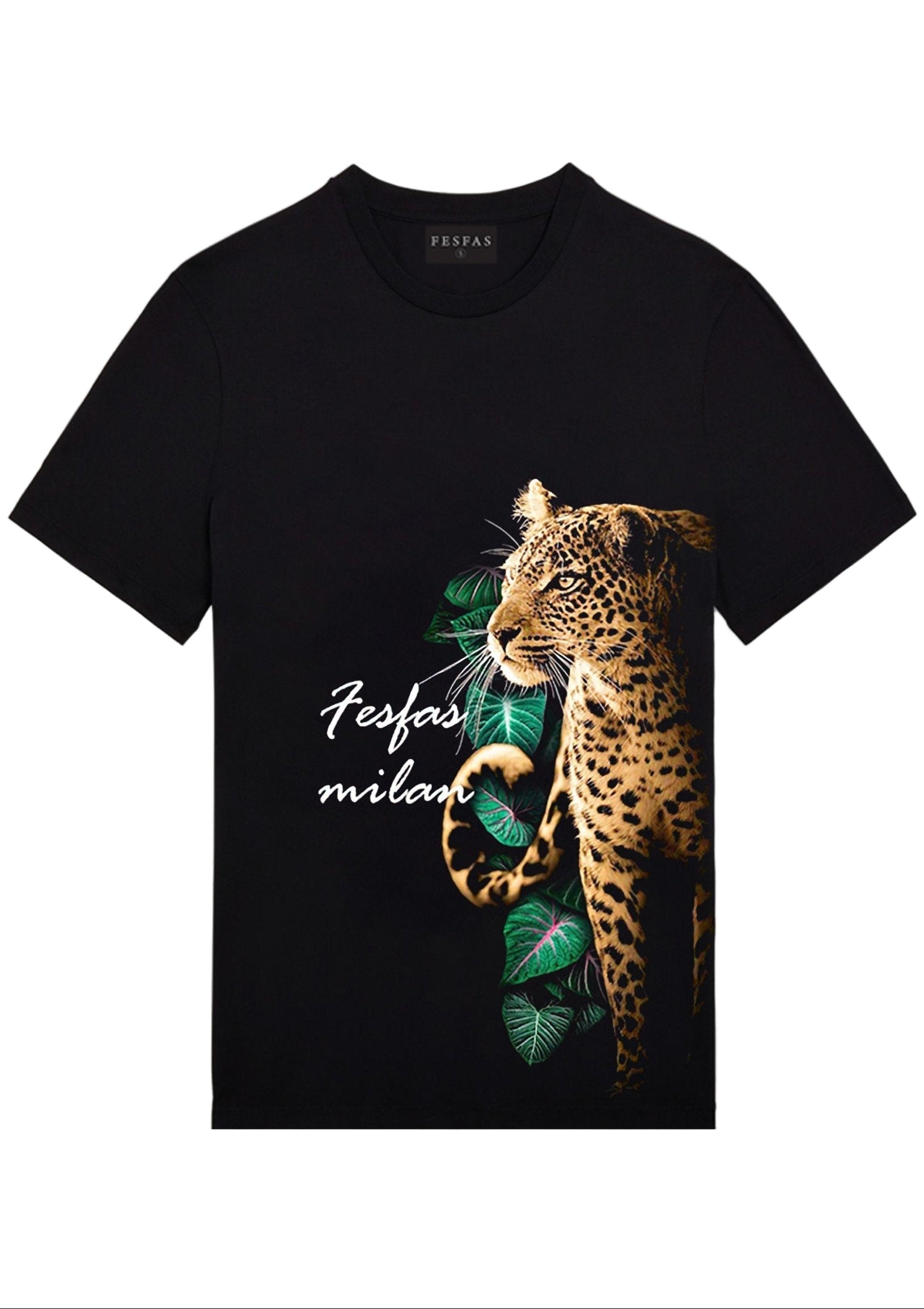 FesFas Leopard-print | Áo Thun | Nam | Màu Đen