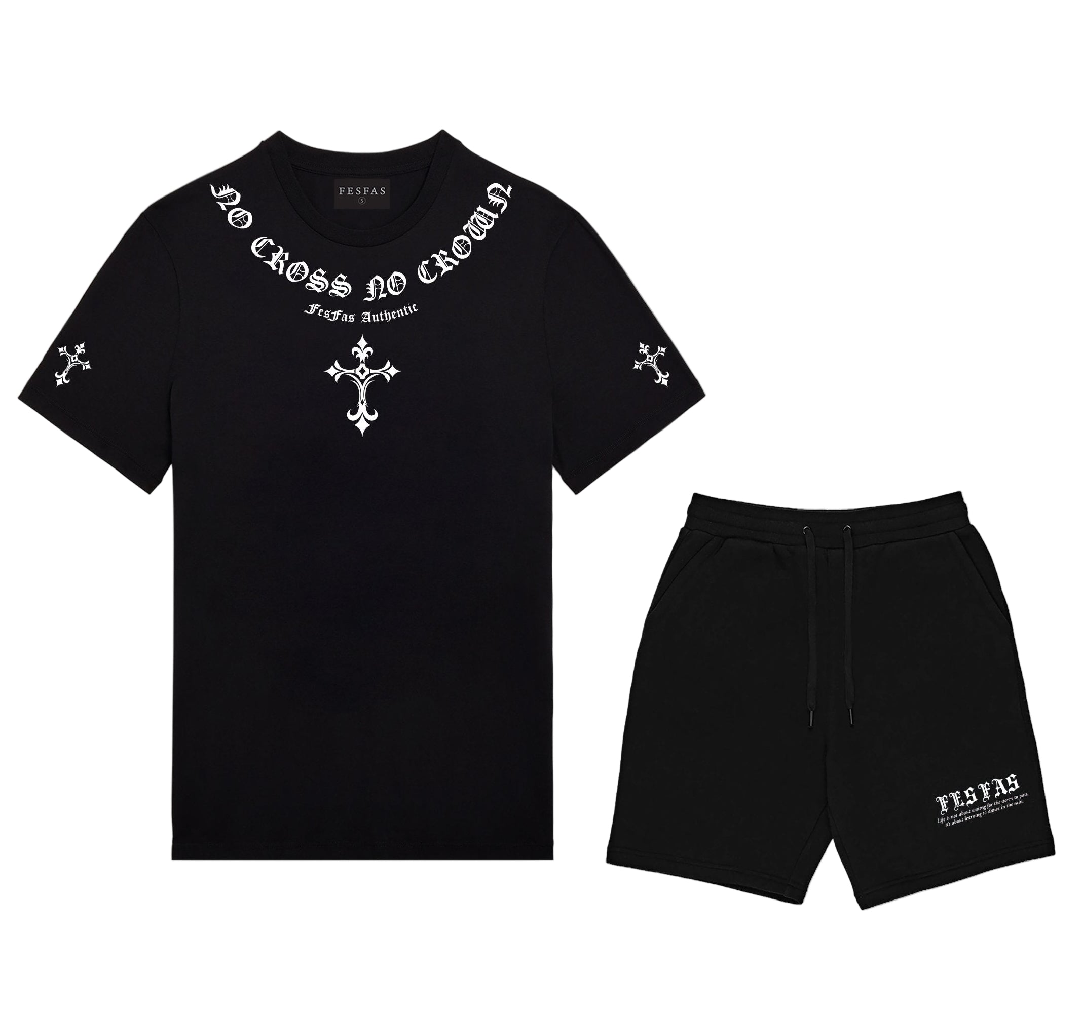 FesFas cross-print | Áo Thun | Nam | Màu Đen