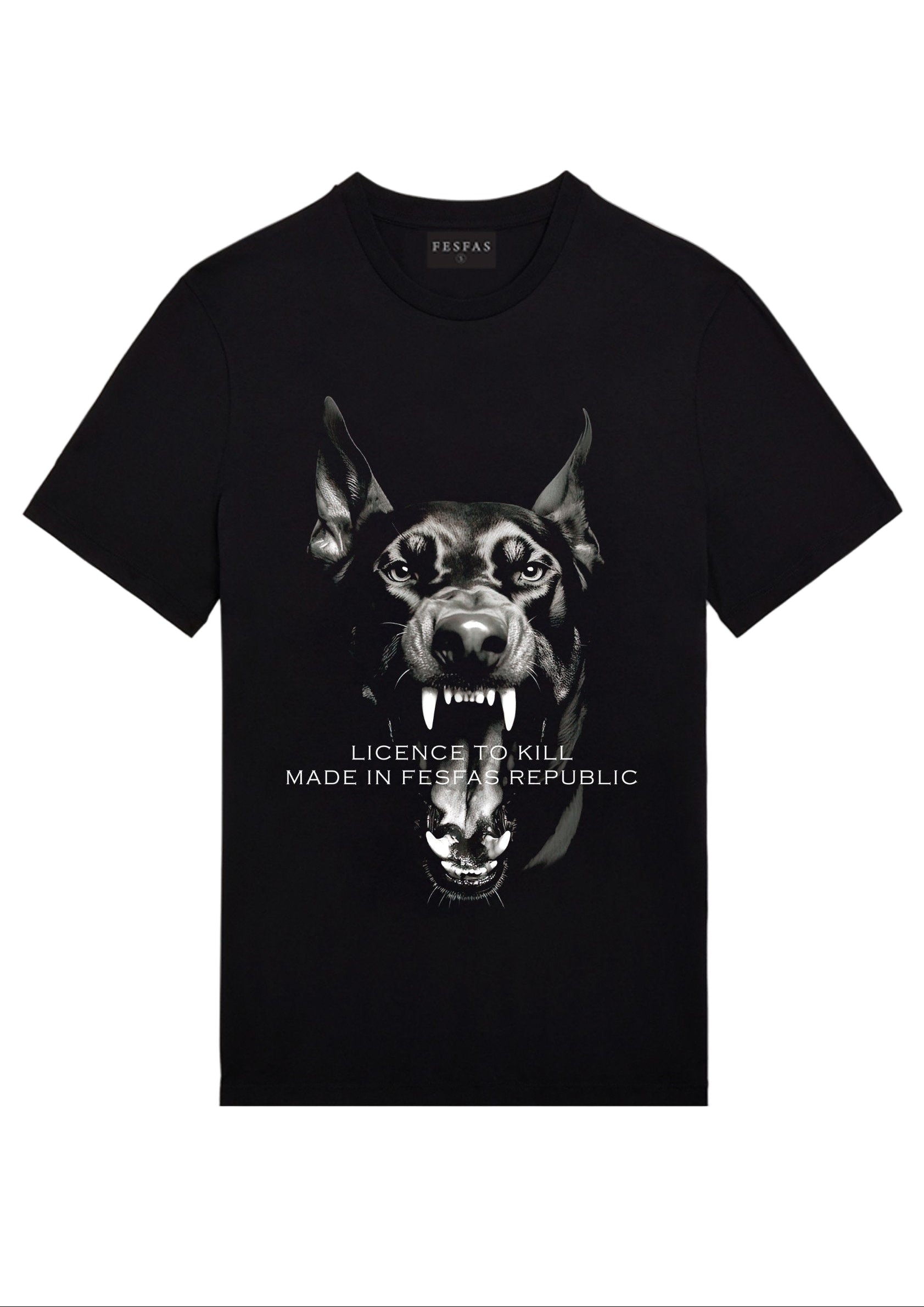 FesFas Doberman-print | Áo Thun | Nam | Màu Đen
