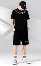 FesFas Cross-print | Áo Thun | Nam | Màu Đen