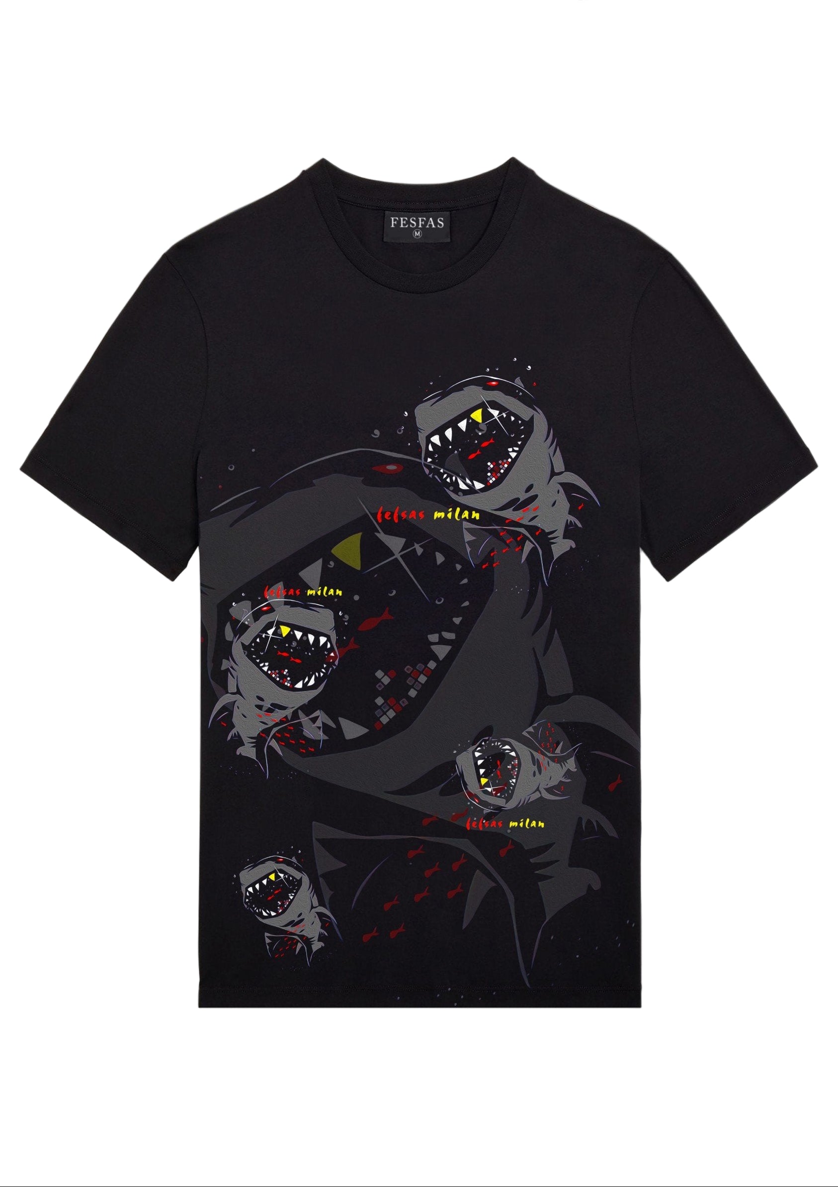 FesFas T-Rex-print | Áo Thun | Nam | Màu Đen