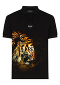 FesFas Tiger-print | Áo Polo | Nam | Màu Đen