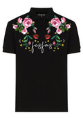 FesFas Floral-print | Áo Polo | Nam | Màu Đen
