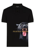 FesFas Panther-print | Áo Polo | Nam | Màu Đen