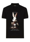 FesFas Rabbit-print | Áo Polo | Nam | Màu Đen