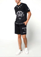 FesFas tiger-print | Áo Thun | Nam | Màu Đen