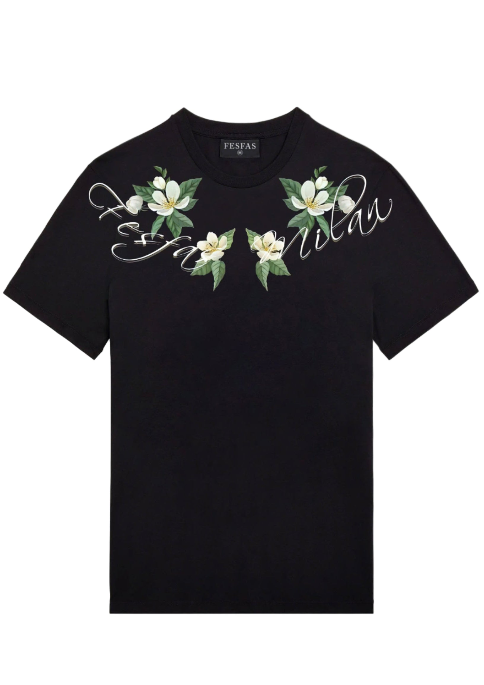 FesFas flowers-print | Áo Thun | Nam | Màu Đen