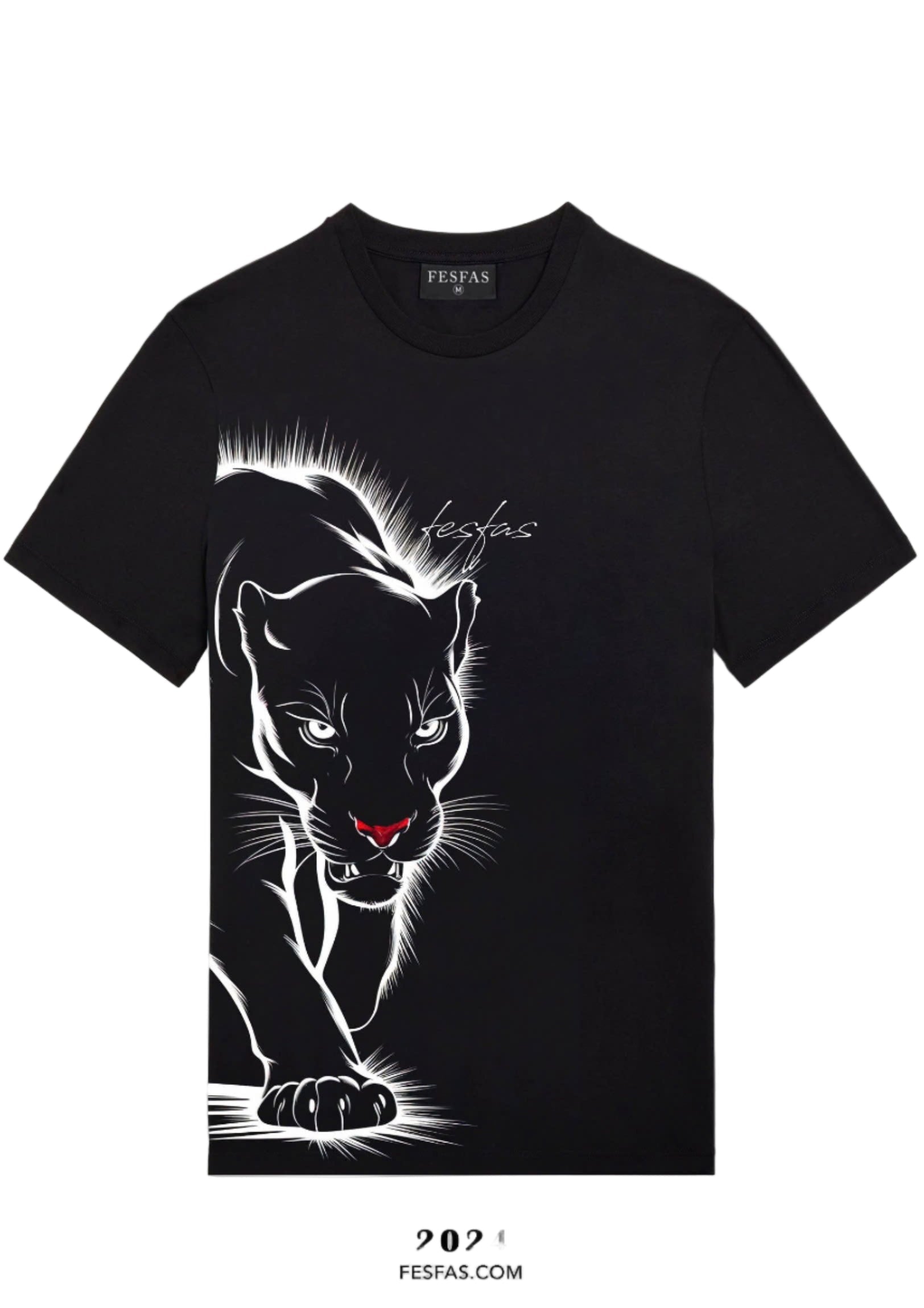 FesFas black panther-print | Áo Thun | Nam | Màu Đen