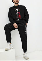 FesFas Warrior-print Sweatshirt Set | Black | Men