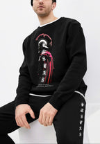 FesFas Warrior-print Sweatshirt Set | Black | Men