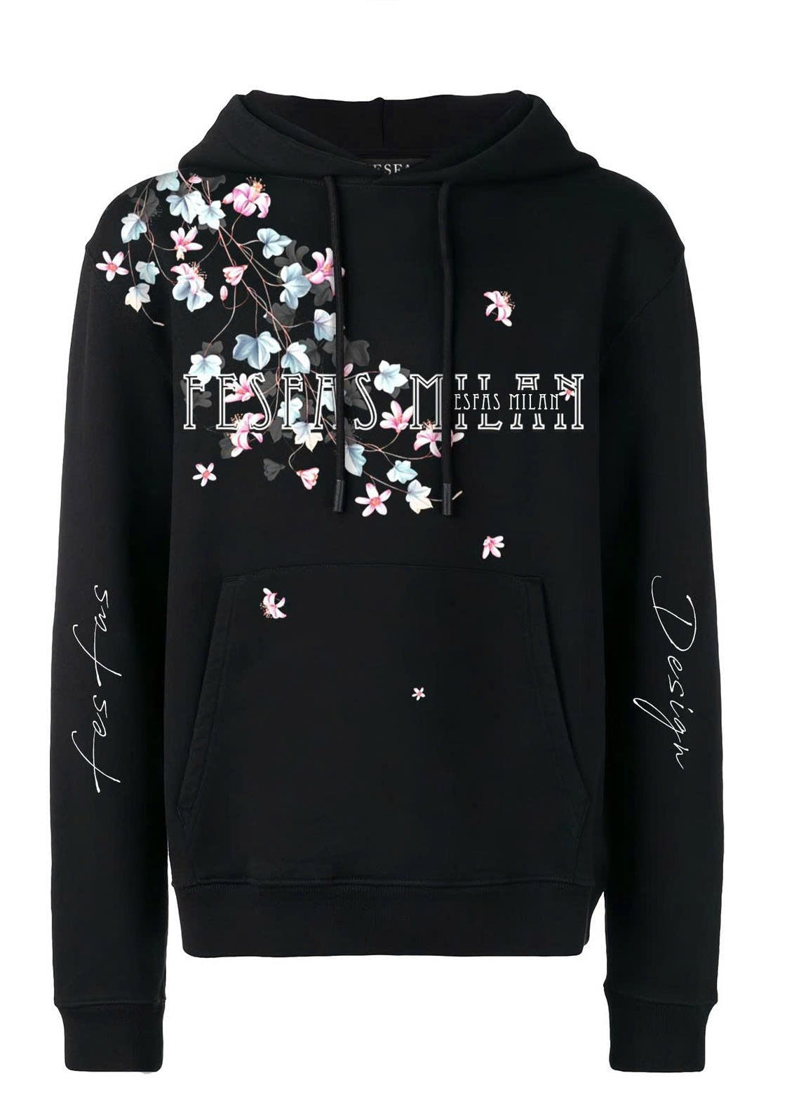 FesFas flower-print Hoodie | Black | Men
