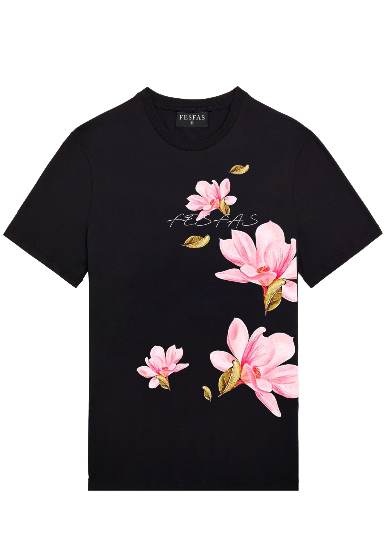 FesFas flowers-print | Áo Thun | Nam | Màu Đen