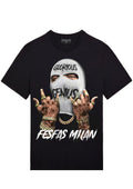 FesFas gangster-print | Áo Thun | Nam | Màu Đen