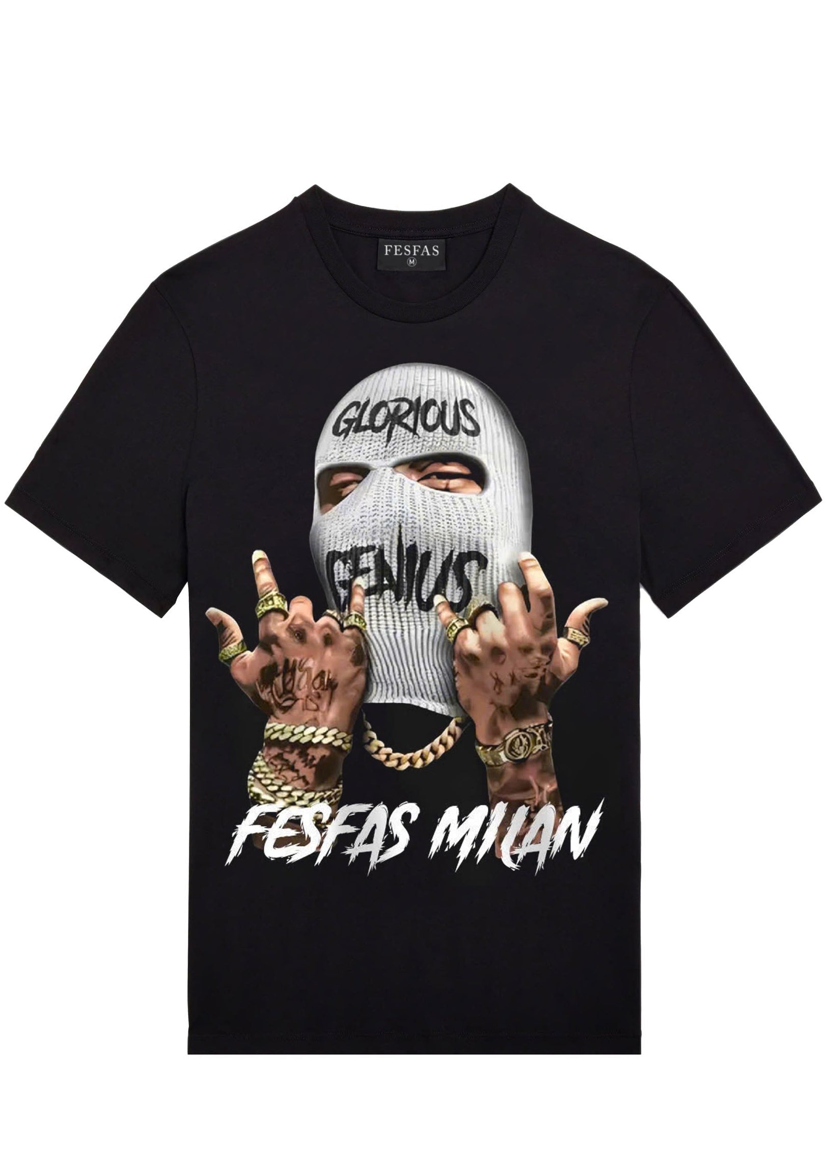 FesFas gangster-print | Áo Thun | Nam | Màu Đen