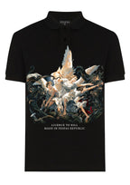 FesFas Angel-print | Áo Polo | Nam | Màu Đen