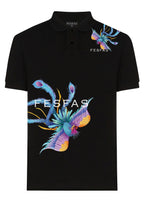 FesFas Peacock-print | Áo Polo | Nam | Màu Đen