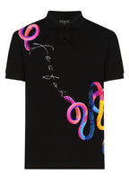 FesFas Snake-print | Áo Polo | Nam | Màu Đen