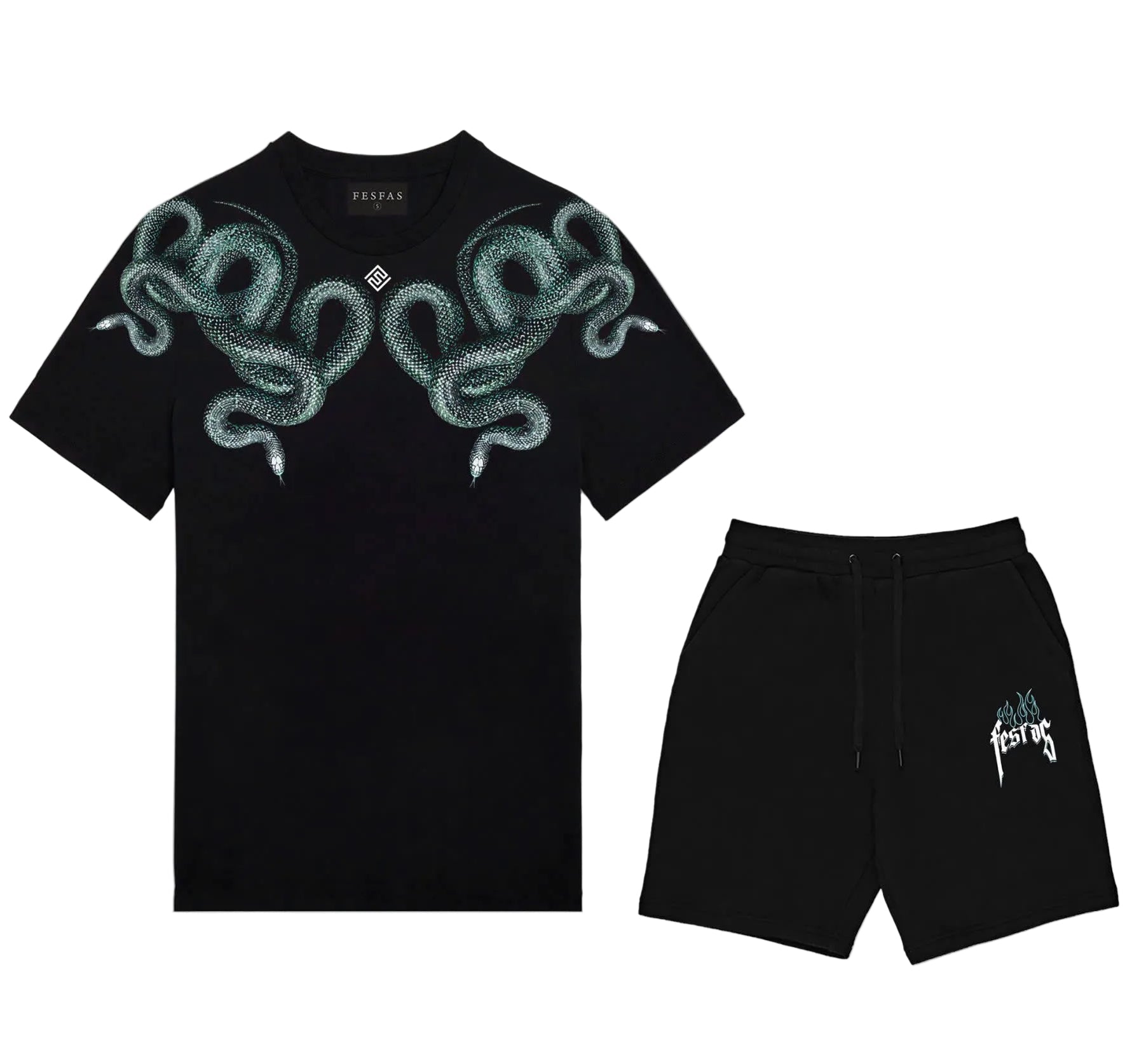FesFas snake-print | Bộ T-Shirt | Nam | Màu Đen