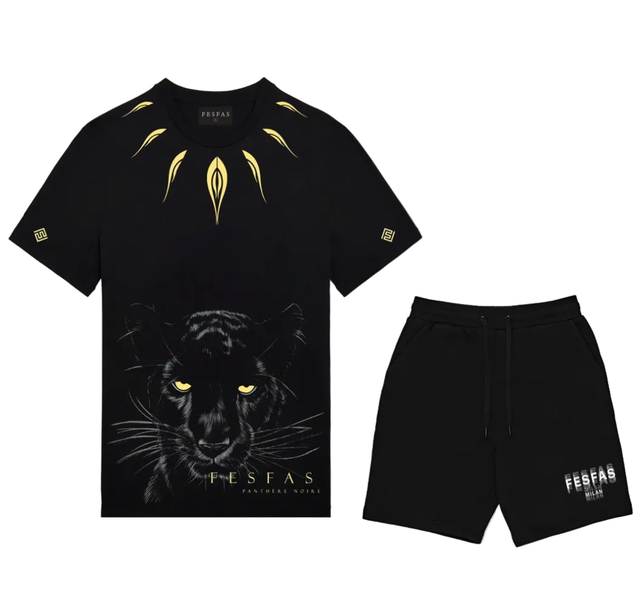 FesFas black panther-print | Bộ T-Shirt | Nam | Màu Đen